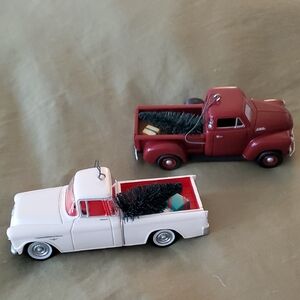 Classic Red and White Truck Ornaments